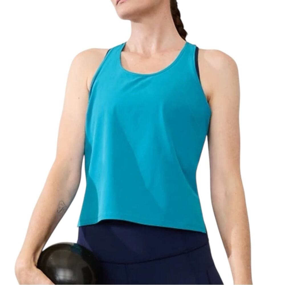Athleta Navigate Blue Scoop Neck Racerback Tank XL